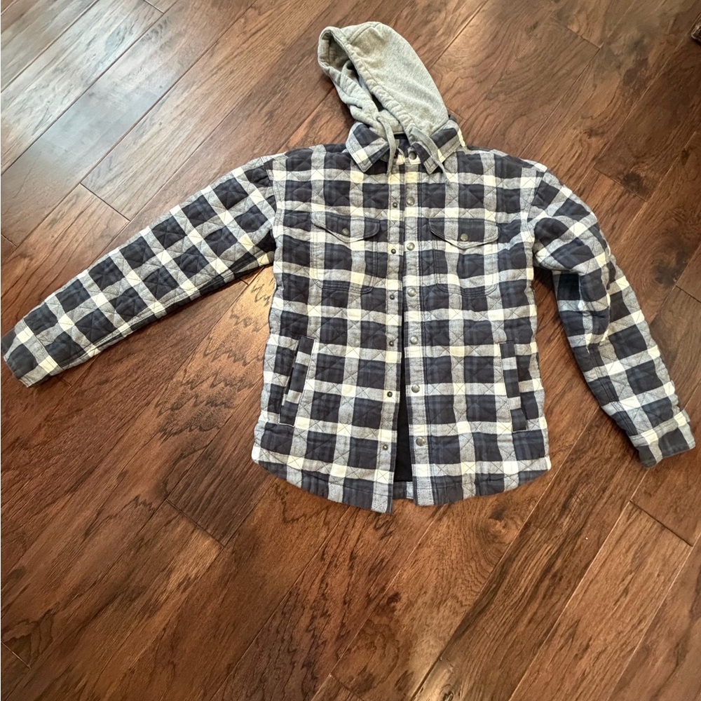 American Eagle hooded flannel jacket